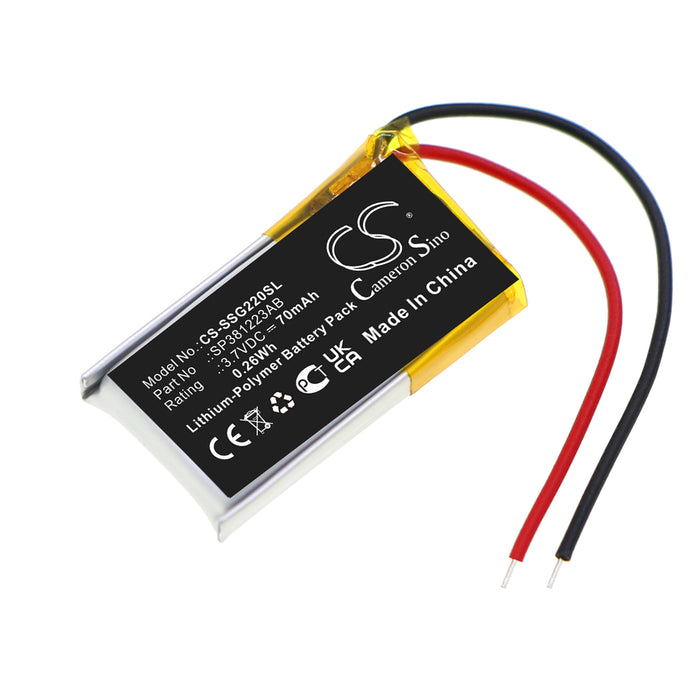 CS-SSG220SL : Battery for Samsung SG-2200AR 3D Glasses, SSG-2200AR Active 3D Glasses, SSG-2200AR 3D Premium Adult Glasses and others - Replaces Samsung SP381223AB