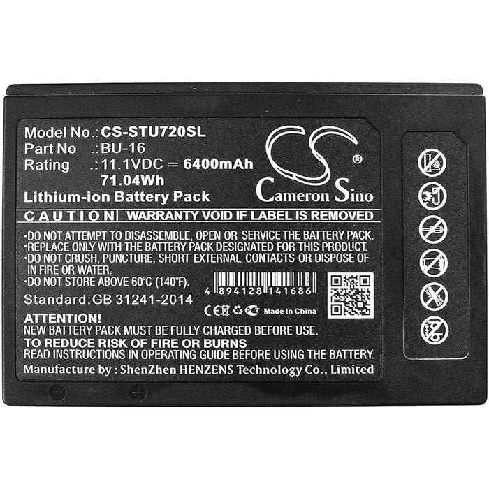 CS-STU720SL : Battery for Sumitomo TYPE-72, TYPE-82, TYPE-Q102 - Replaces Sumitomo BU-16