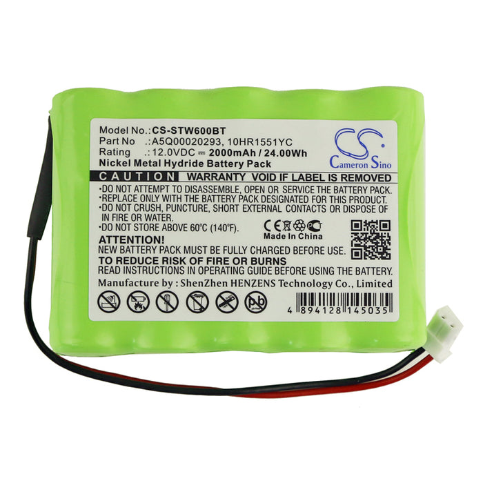 CS-STW600BT : Battery for Siemens Sintony IC60-W-10, Zentrale IC60, IC60 central - Replaces Siemens A5Q00020293, IAB1201-8, 10HR1551YC