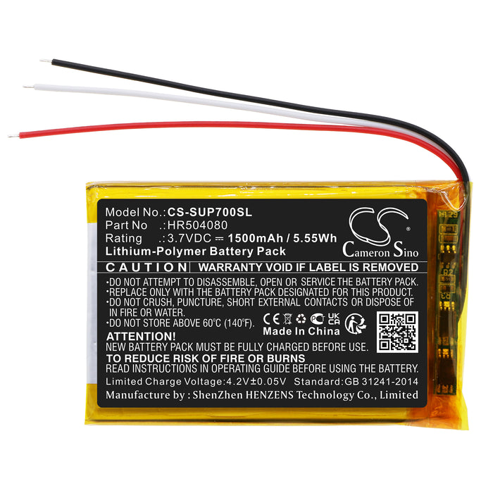 CS-SUP700SL : Battery for SERIOUX URBAN PILOT UPQ700, UPQ700 - Replaces SERIOUX HR504080