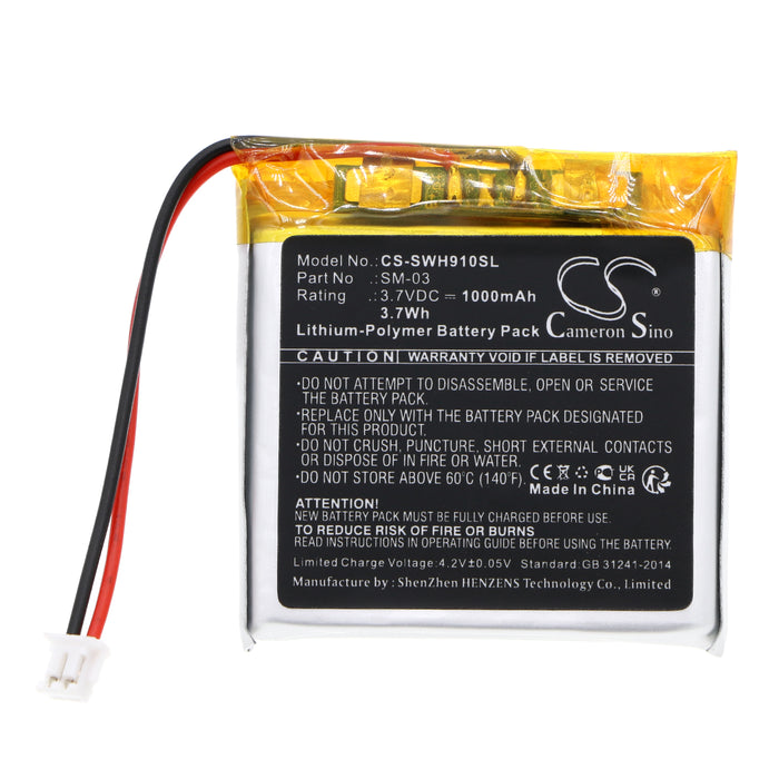 CS-SWH910SL : Battery for Sony  WH-H910N, WH-H910 - Replaces Sony SM-03