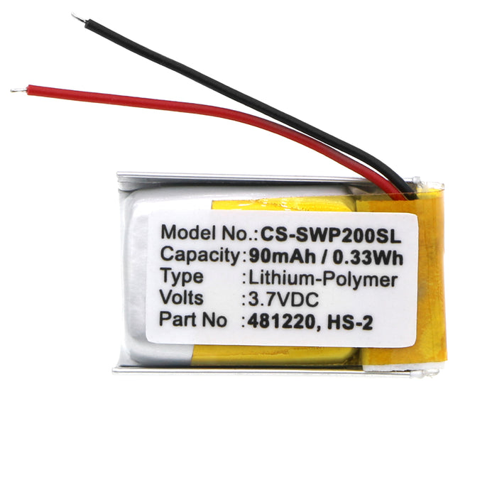 CS-SWP200SL : Battery for Samsung WEP-200, WEP-210, WE-P301 - Replaces Samsung 481220, B481220, HS-2 and others