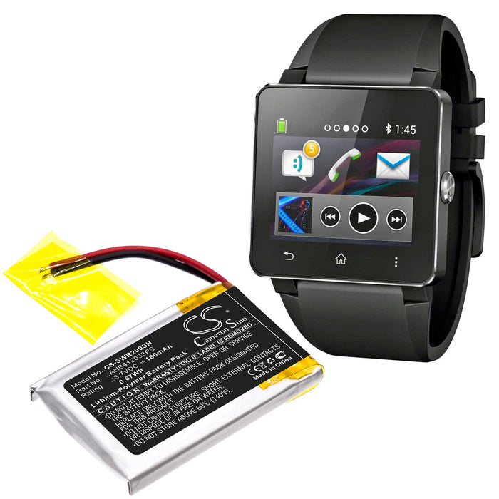 CS-SWR200SH : Battery for Sony SmartWatch 2, SW2 - Replaces Sony AHB412033PS