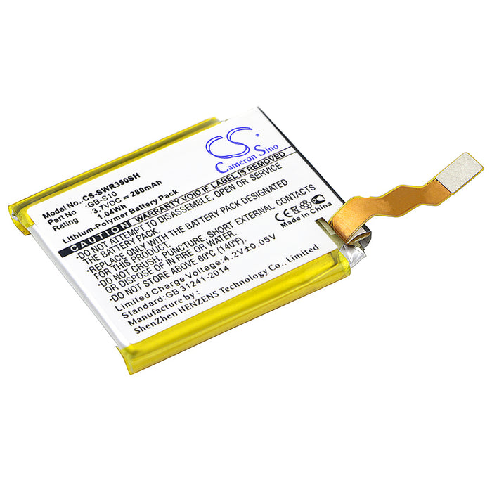 CS-SWR350SH : Battery for Sony SmartWatch 3, SWR50 - Replaces Sony GB-S10, GB-S10-353235-0100, 1288-9079 and others