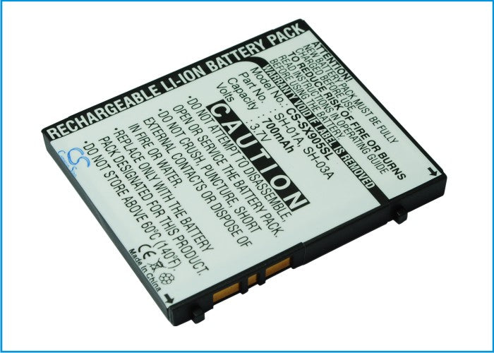 CS-SX905SL : Battery for Sharp SH905i, SH906i, 823SH and others - Replaces Sharp SH-01A, SH-03A, SHBAY1