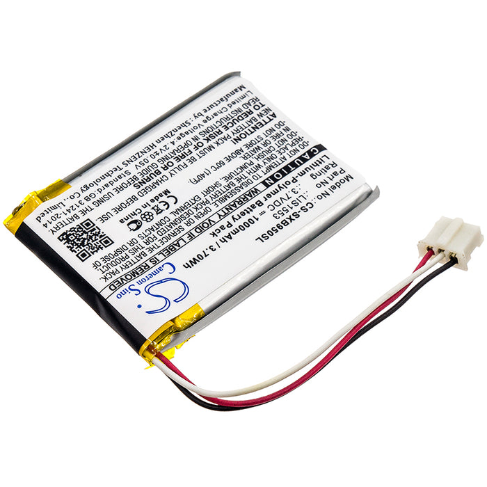 CS-SXB950SL : Battery for Sony MDR-XB950N1, WH-CH700N, SRS-WS1 and others - Replaces Sony LIS1553, LIS1553(SY6), A-2215-026-A and others