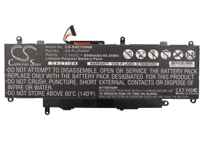 CS-SXE700NB : Battery for Samsung Ativ Pro, XQ700T1C-A52, XE700T1C and others - Replaces Samsung AA-PLZN4NP