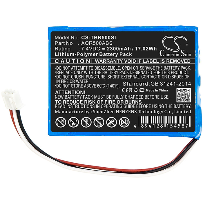 CS-TBR500SL : Battery for Tribrer AOR500, AOR500-s - Replaces Tribrer AOR500ABS