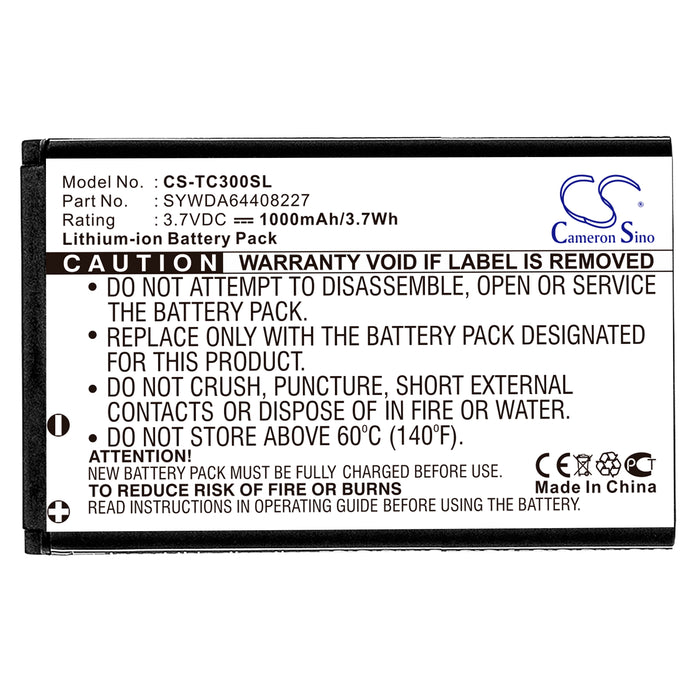 CS-TC300SL : Battery for Arcor Pirelli Twintel DP-L10 - Replaces T-Com SYWDA64408227