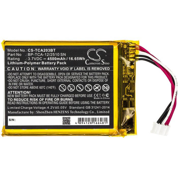 CS-TCA203BT : Battery for Technicolor TCA203, TCA203COMG - Replaces Technicolor BP-TCA-12/2510 SN