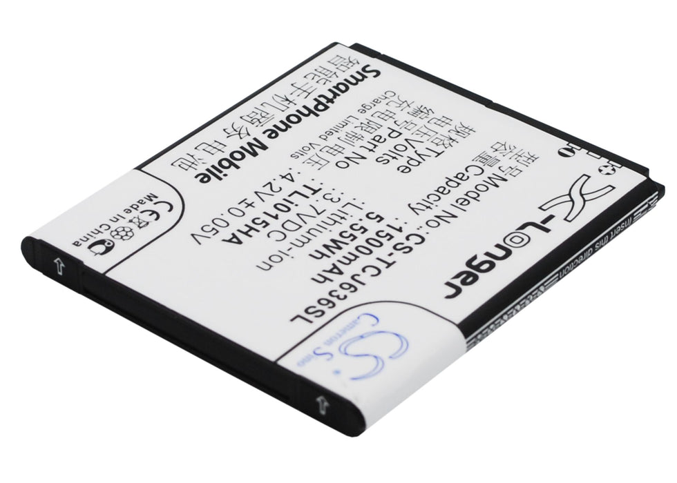 CS-TCJ636SL : Battery for TCL J636D - Replaces TCL TLi015HA