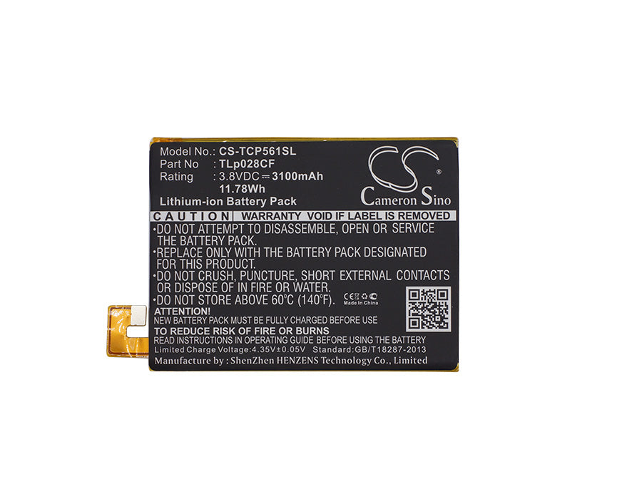 CS-TCP561SL : Battery for TCL P561U - Replaces TCL TLp028CF