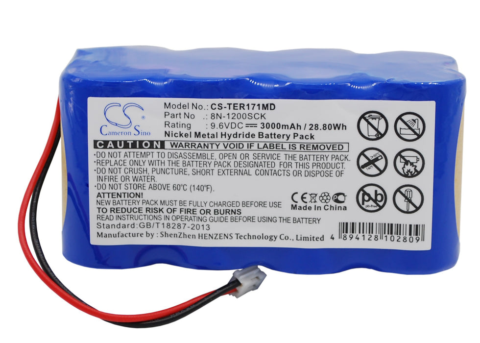 CS-TER171MD : Battery for Terumo TE-171, TE-172, infusion pump TE-171 and others - Replaces Terumo 8N-1200SCK