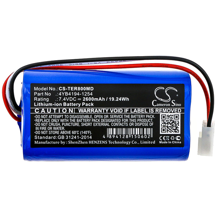 CS-TER800MD : Battery for Terumo TE-SS800 Infusion Pump, TE-SS700, TE-LF600 and others - Replaces Terumo 4YB4194-1254