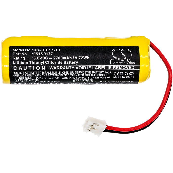 CS-TES177SL : Battery for Testo 175-T1, 175-T2, 177 loggers - Replaces Testo 0515 0177