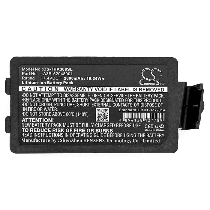 CS-THA300SL : Battery for TSC Alpha 3R, Alpha 3B, Alpha 3RB - Replaces TSC A3R-52048001, A3R-52048003