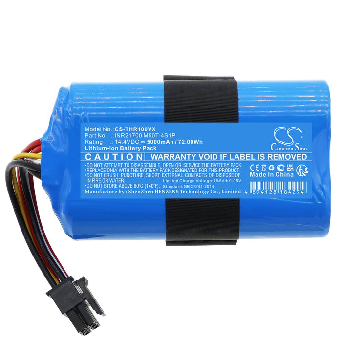 CS-THR100VX : Battery for 360 S10, X100, X100 Max and others - Replaces 360 INR21700 M50T-4S1P, N033-4S1P, INR21700M50T-4S1P