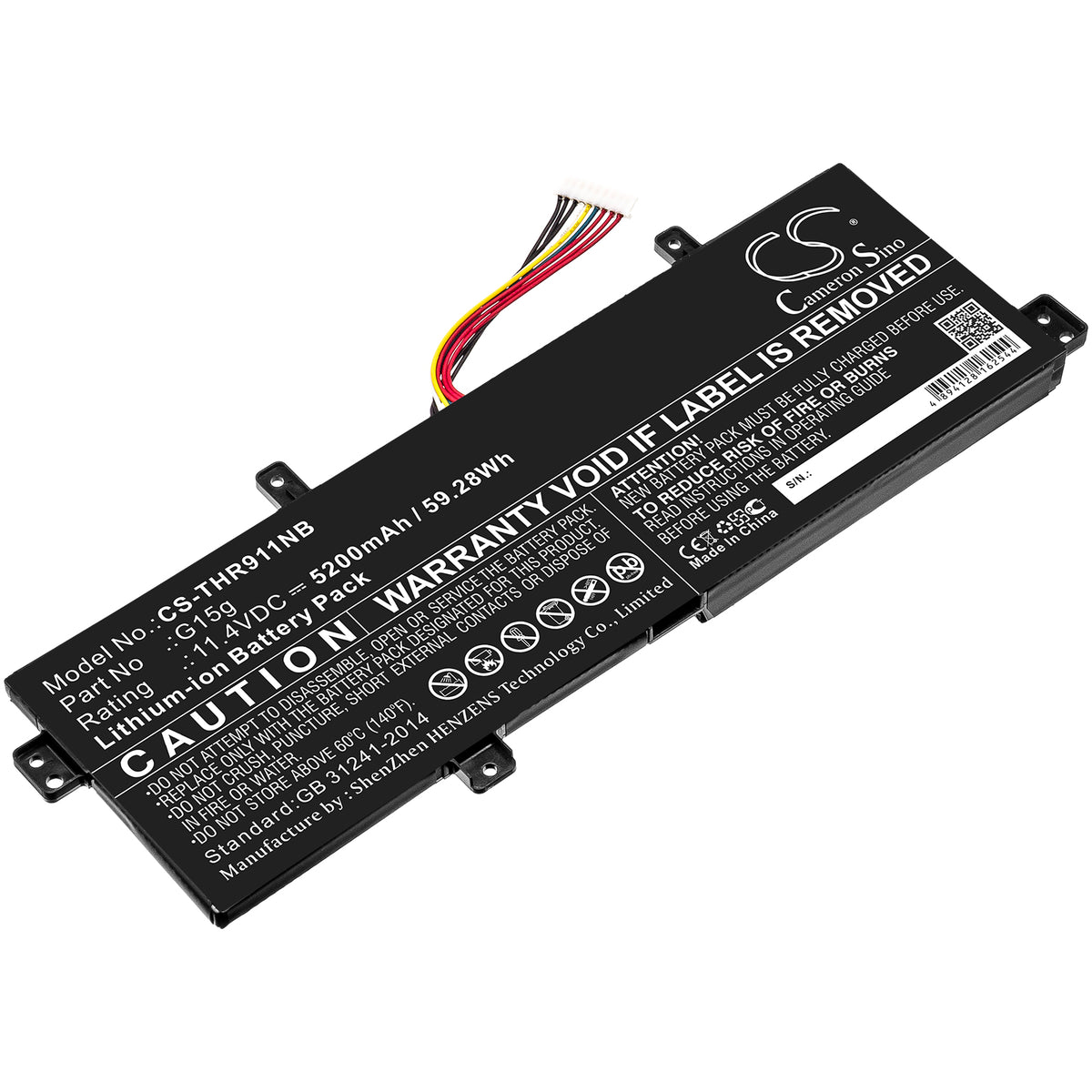 CS-THR911NB : Battery for Thunderobot 911 Targa-B85, 911 Targa T6a, 91 ...