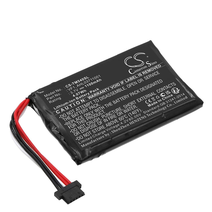 CS-TM540SL : Battery for TomTom Go 540, Go 540 Live, 4CF5.002.00 - Replaces TomTom VF1, AHL03711001