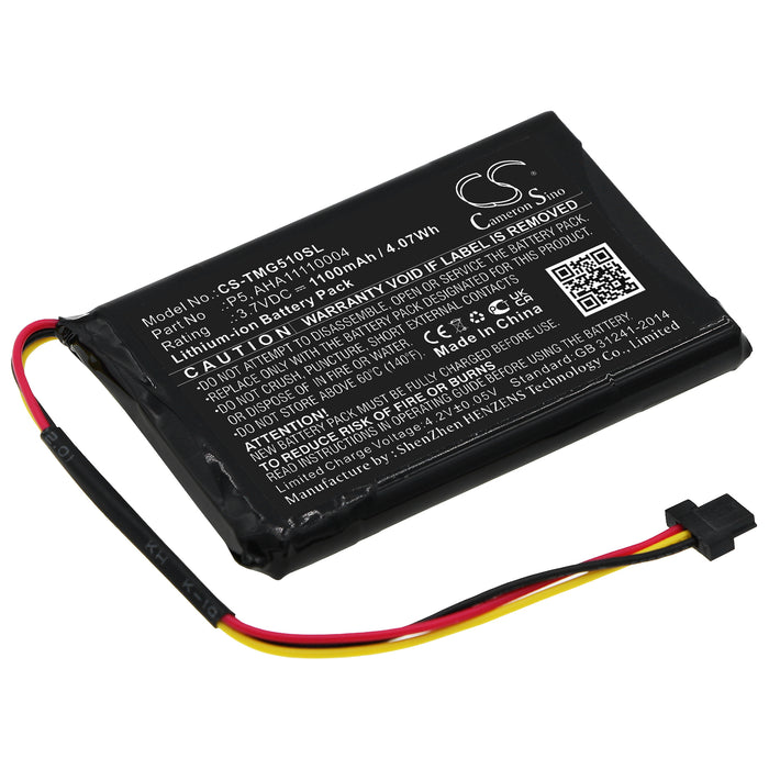 CS-TMG510SL : Battery for TomTom Go 510, 4FA50, Go 520 and others - Replaces TomTom P5, AHA11110004, P6 and others