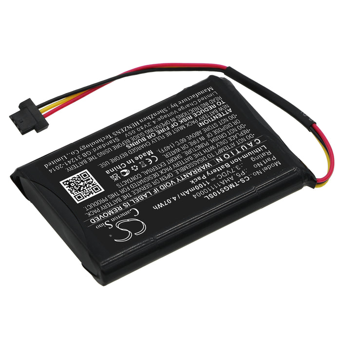 CS-TMG510SL : Battery for TomTom Go 510, 4FA50, Go 520 and others - Replaces TomTom P5, AHA11110004, P6 and others