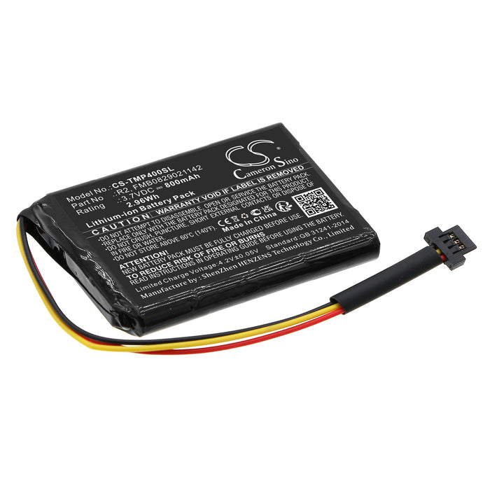 CS-TMP400SL : Battery for TomTom Pro 4000, 4EG0.001.08, XXL and others - Replaces TomTom R2, FMB0829021142, FMEB0939041646 and others