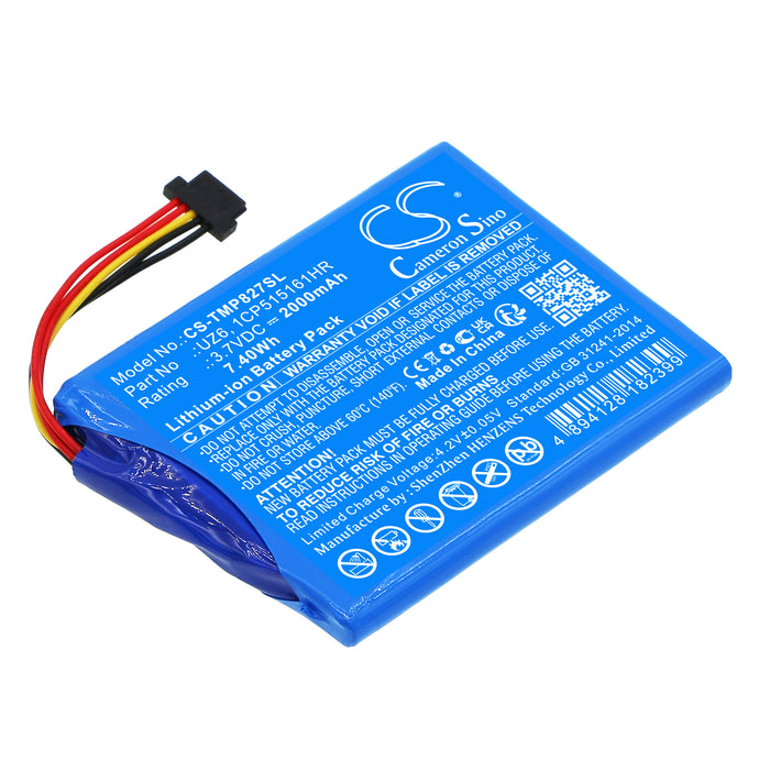 CS-TMP827SL : Battery for TomTom Pro 8270, Pro 8275, Bridge and others - Replaces TomTom UZ6, 1CP515161HR