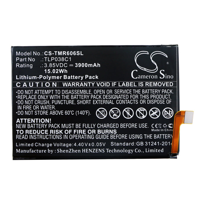 CS-TMR606SL : Battery for T-Mobile Revvl 2 Plus, 6062Z - Replaces T-Mobile TLP038C1