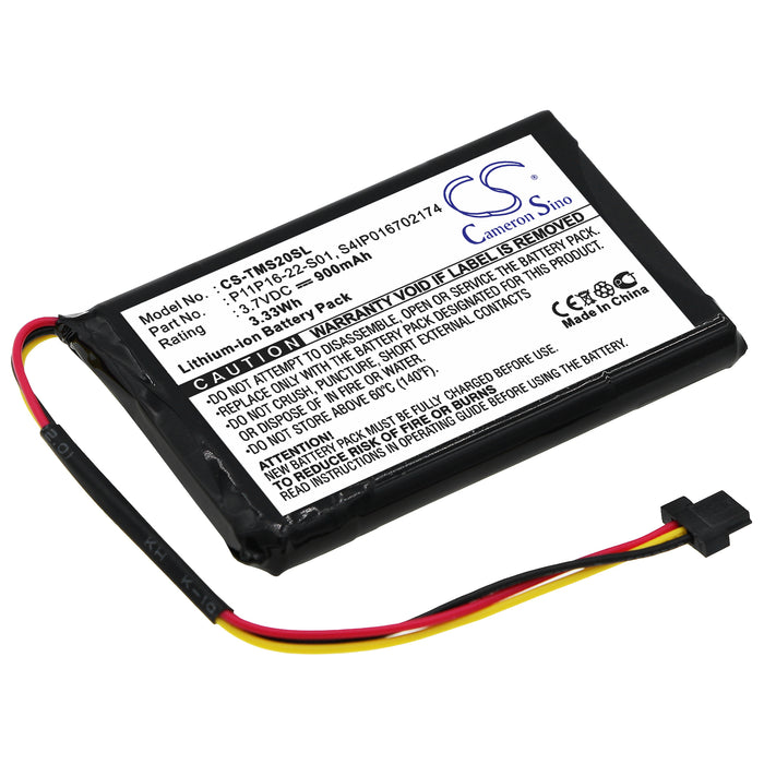 CS-TMS20SL : Battery for TomTom Start XL, 4ET0.002.07 - Replaces TomTom P11P16-22-S01, S4IP016702174