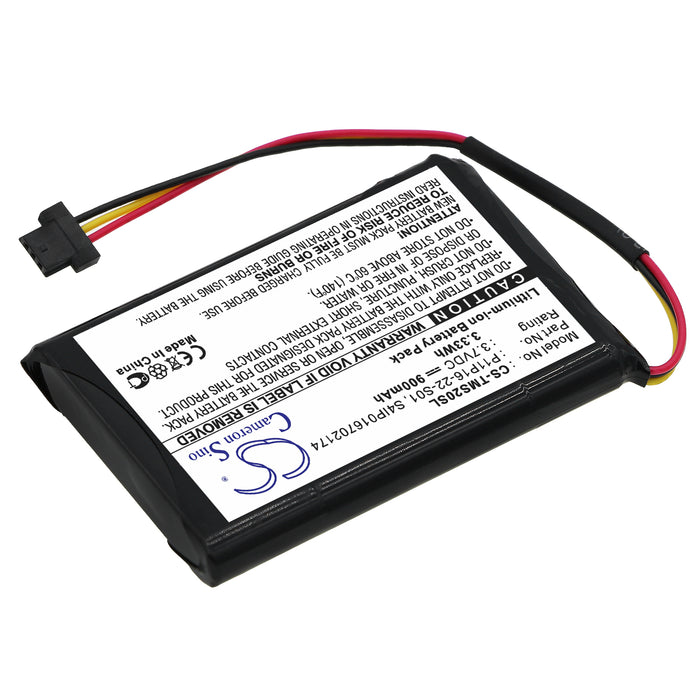 CS-TMS20SL : Battery for TomTom Start XL, 4ET0.002.07 - Replaces TomTom P11P16-22-S01, S4IP016702174