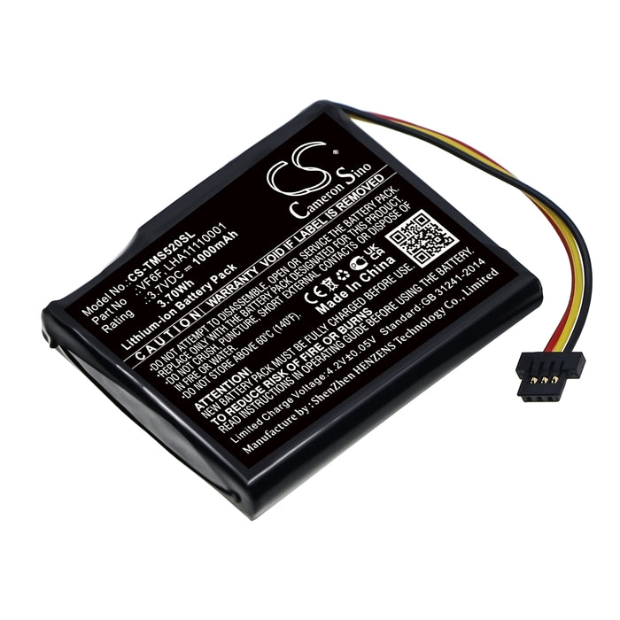 CS-TMS520SL : Battery for TomTom Start 52 - Replaces TomTom VF6F, LHA11110001