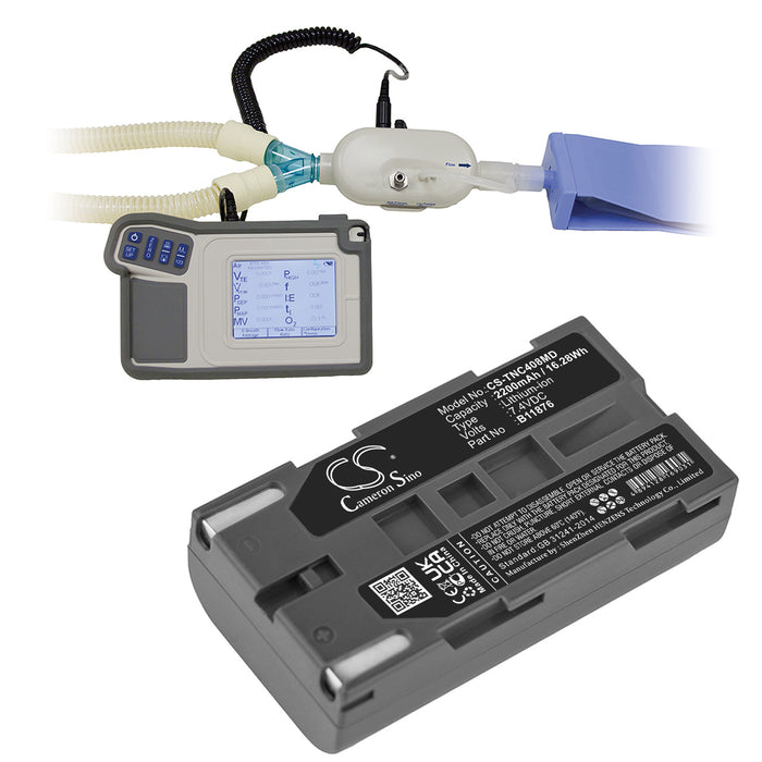 CS-TNC408MD : Battery for TSI INC Certifier FA Plus Ventilator, Certifier Flow Analyzer Plus Ventilator Test System 4080 - Replaces TSI INC BLI-195, B11876