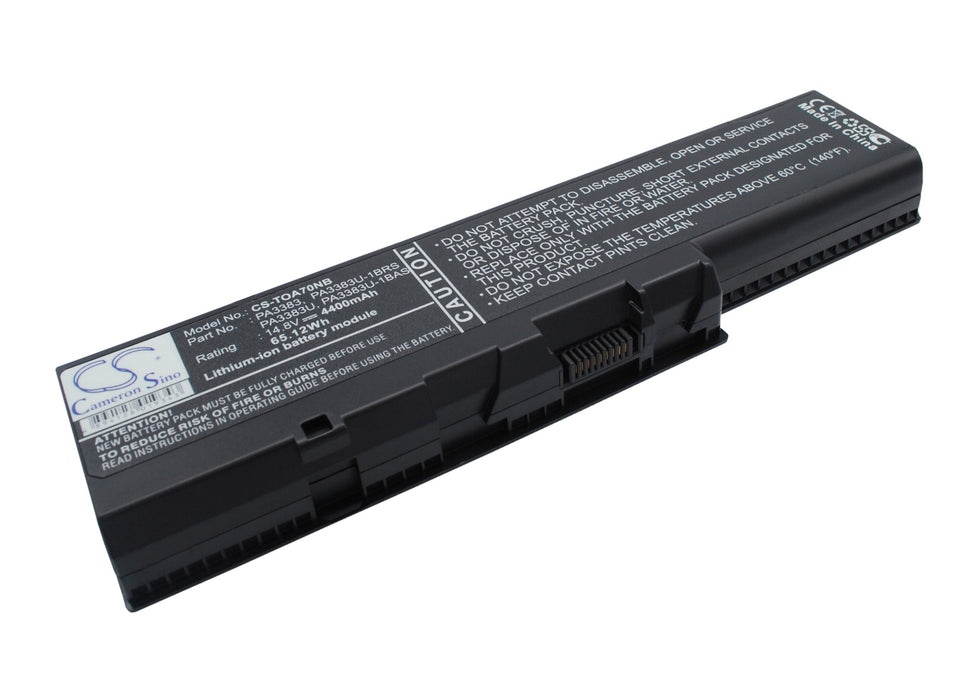 CS-TOA70NB : Battery for Toshiba Satellite A70, Satellite A70-S2362, Satellite A70-S249 and others - Replaces Toshiba PA3383, PA3383U, PA3383U-1BAS and others