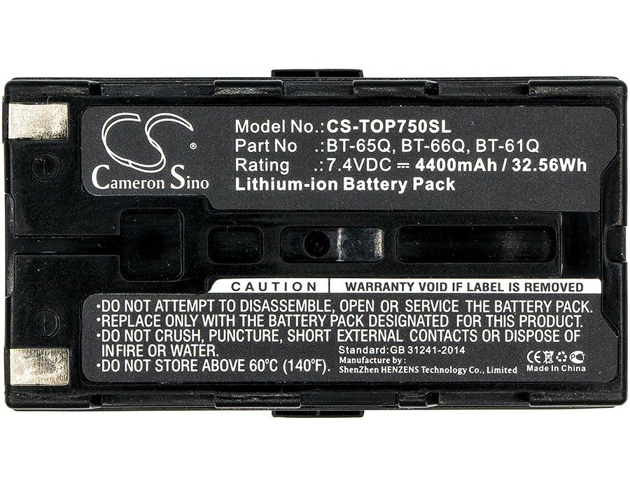 CS-TOP750SL : Battery for Topcon Field Controller FC100, Field Controller FC2000, FC100 and others - Replaces Topcon BT-65Q, BT-66Q, BT-61Q