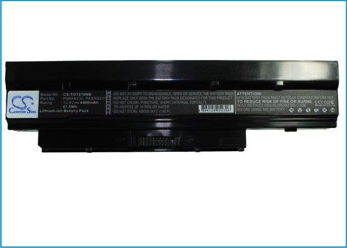 CS-TOT210NB : Battery for Toshiba Satellite T210D, Satellite T215D, Satellite T215D-S1140 and others - Replaces Toshiba PABAS232, PABAS231, PA3821U-1BRS and others