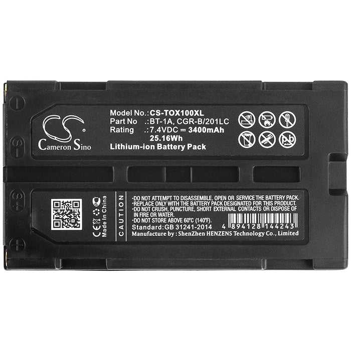 CS-TOX100XL : Battery for Topcon SX-1, GP-SX1 - Replaces Topcon BT-1A, CGR-B/201LC