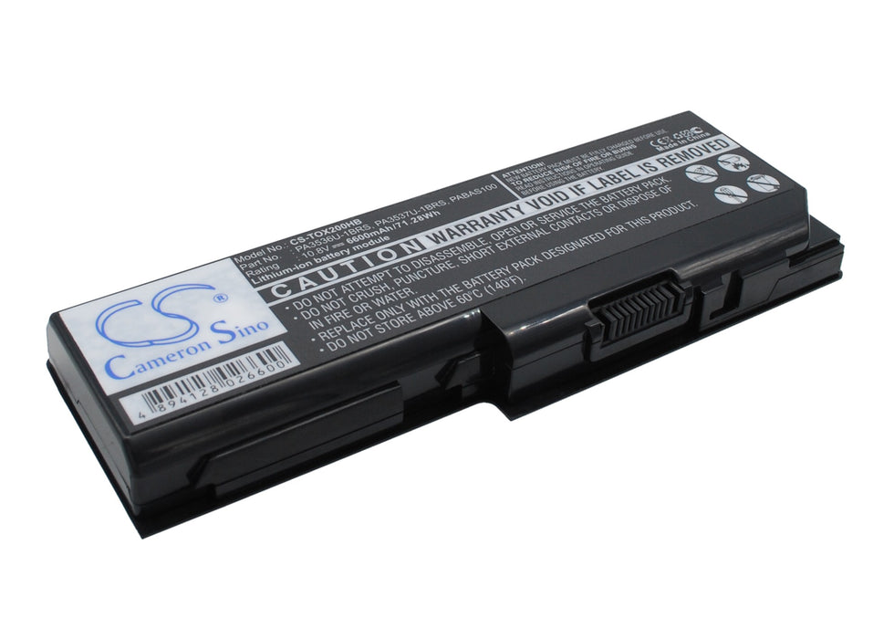 CS-TOX200HB : Battery for Toshiba Satellite P200-1CB, Satellite P200D-1FW, Satellite X200-21W and others - Replaces Toshiba PA3537U-1BAS, PABAS100, PABAS101 and others