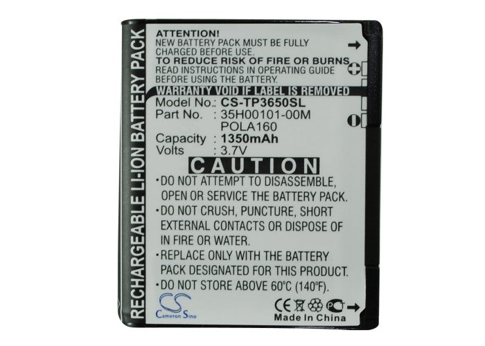 CS-TP3650SL : Battery for O2 XDA Orbit 2, XDA Orbit II - Replaces O2 POLA160, 35H00101-00M