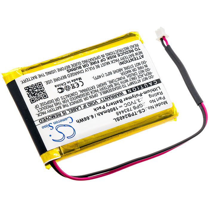 CS-TPB240SL : Battery for Telex Transmitter PB24ND-TX, PB24ND-TX, PB24N - Replaces Telex GPB 783448