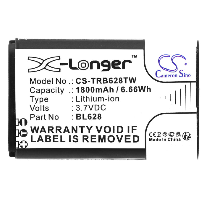 CS-TRB628TW : Battery for Retevis RB628 - Replaces Retevis BL628, BL667