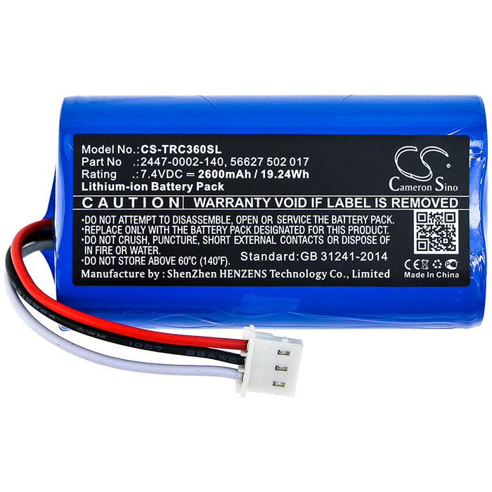 CS-TRC360SL : Battery for Trilithic 360 DSP, E-400 - Replaces Trilithic 2447-0002-140, 56627 502 017