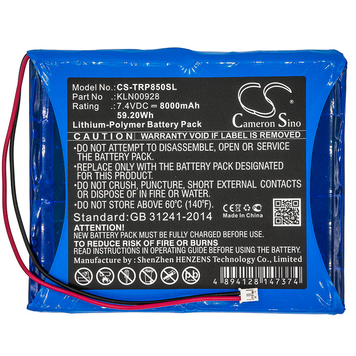 CS-TRP850SL : Battery for Trimble SPS855 Modular Receiver, SPS850 Modular Receiver, SPS851 Modular Receiver and others - Replaces Trimble KLN00928