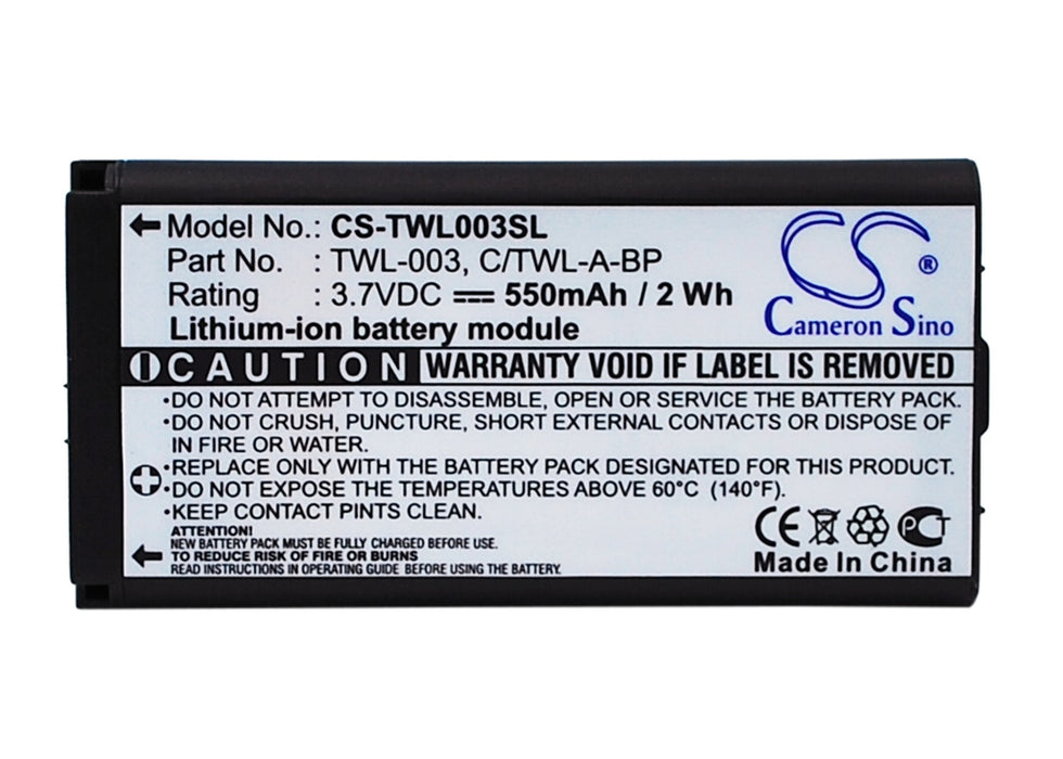 CS-TWL003SL : Battery for Nintendo DSi, NDSi, NDSiL - Replaces Nintendo TWL-003, C/TWL-A-BP