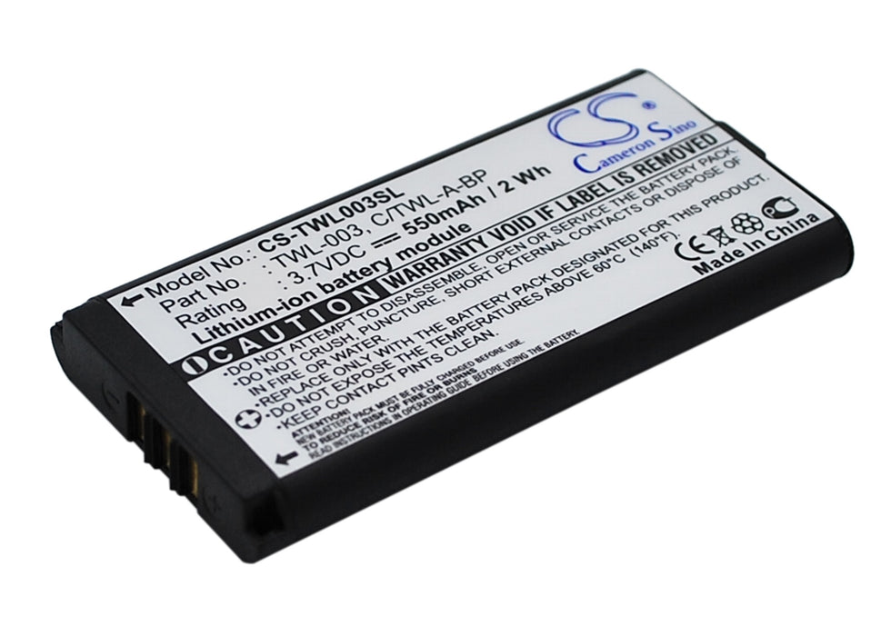 CS-TWL003SL : Battery for Nintendo DSi, NDSi, NDSiL - Replaces Nintendo TWL-003, C/TWL-A-BP