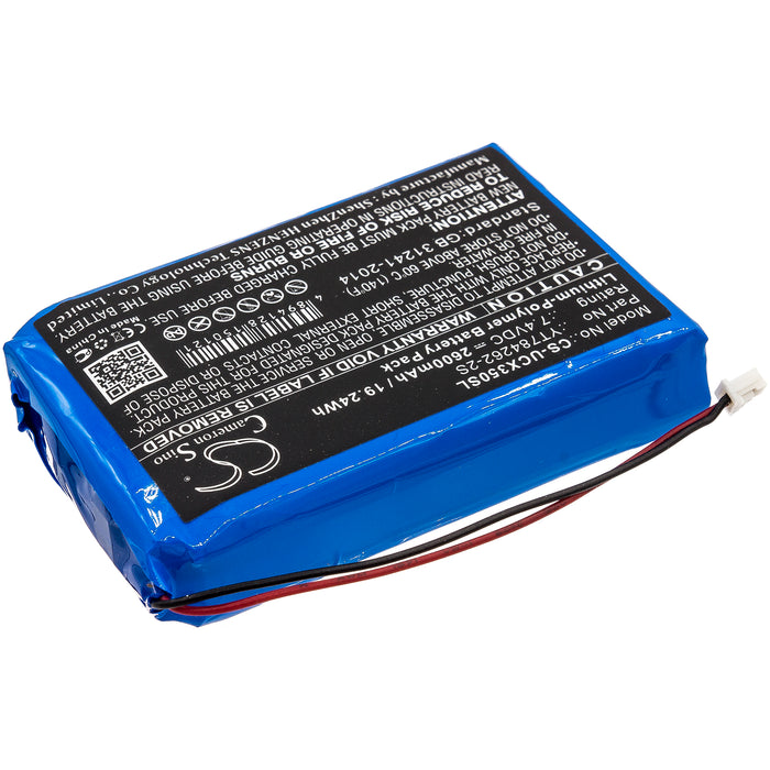 CS-UCX350SL : Battery for Uniwell CX3500 - Replaces Uniwell YT784262-2S