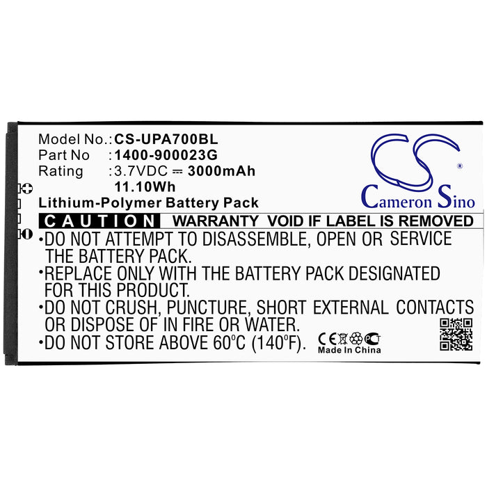 CS-UPA700BL : Battery for Unitech PA700, PA720, PA700MCA - Replaces Unitech 1400-900023G, S12GT1301A, 1400-900033G and others