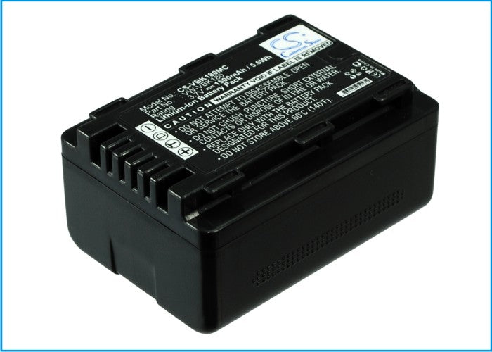 CS-VBK180MC : Battery for Panasonic SDR-H85, SDR-T55, SDR-T50 and others - Replaces Panasonic VW-VBK180, VW-VBK180-K, VW-VBK180E-K