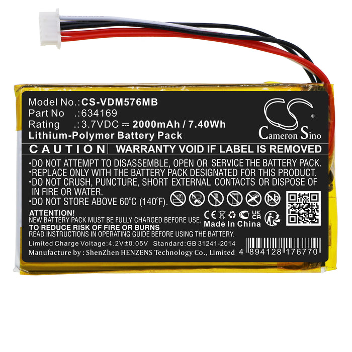 CS-VDM576MB : Battery for VTech RM5764HD, RM5764-2HD - Replaces VTech 634169