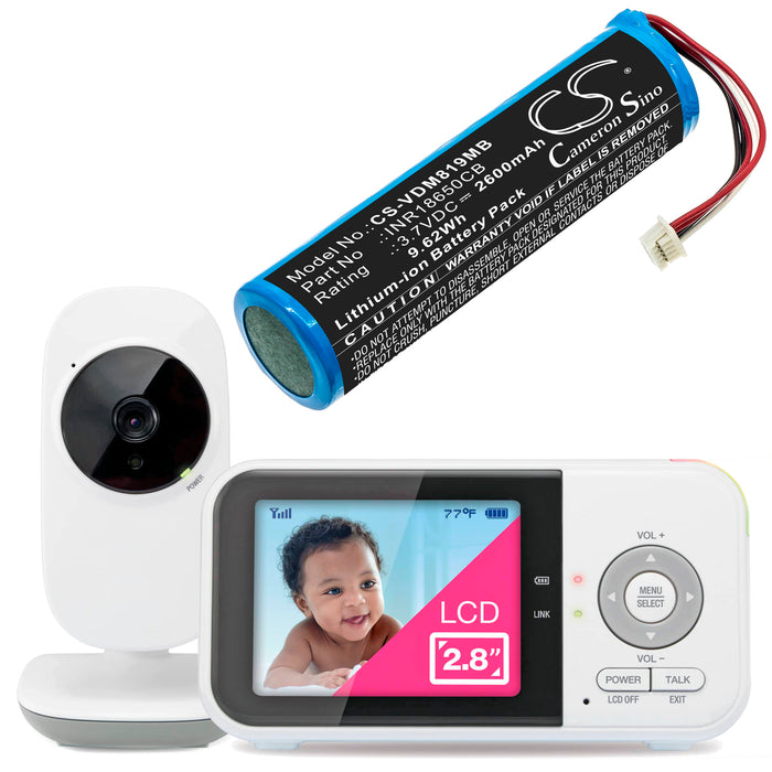 CS-VDM819MB : Battery for VTech VM819 - Replaces VTech INR18650CB