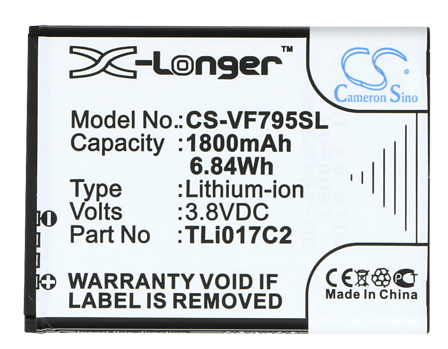 CS-VF795SL : Battery for Vodafone Smart Speed 6, VF-795, VF795 - Replaces Vodafone TLi017C2